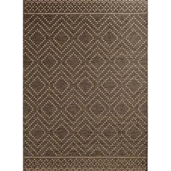 Brown Adelaide Diamond Outdoor Area Rug, 5x7