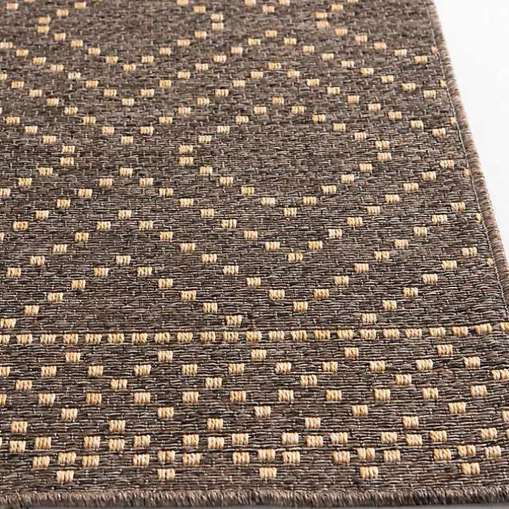 Brown Adelaide Diamond Outdoor Area Rug, 5x7