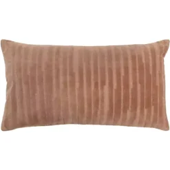 Brown Asymmetrical Stripe Lumbar Pillow