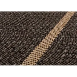 Brown Bordered Outdoor Area Rug, 6x9