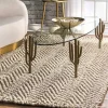 Brown Chevron Valen Area Rug, 5x8
