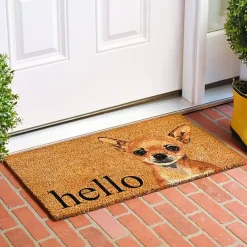 Brown Chihuahua Hello Doormat