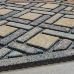 Brown Deco Tile Slice Doormat