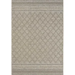 Brown Diamond Lattice Indoor/Outdoor Rug, 8x10
