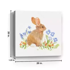 Brown Easter Bunny Canvas Art Print