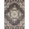 Brown Floral Medallion Outdoor Area Rug, 7x9