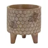 Brown Honeycomb Planters, Set of 2