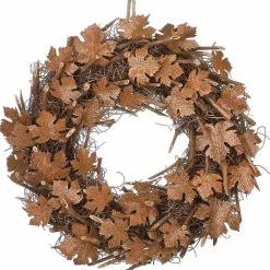Brown Maple Leaves Wreath