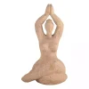 Brown Resin Namaste Female Yoga Figurine