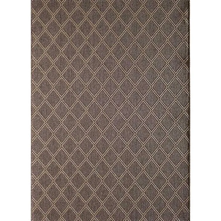 Brown Santorini Trellis Outdoor Area Rug, 7x9