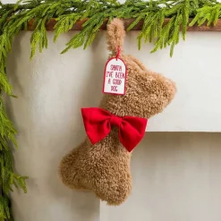 Brown Sherpa Dog Bone Stocking