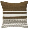 Brown Transitional Stripe Pillow