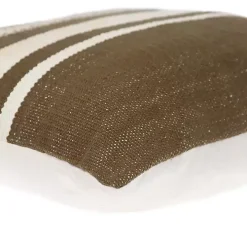 Brown Transitional Stripe Pillow