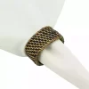 Brown Woven Rattan Oval Napkin Rings, Set of 4