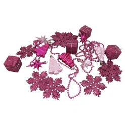 Bubblegum Pink Shatterproof Christmas Ornament Set