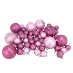 Bubblegum Pink Shatterproof Christmas Ornament Set