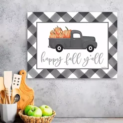 Buffalo Check Happy Fall Truck Giclee Canvas Print
