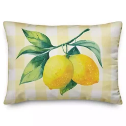Buffalo Check Lemon Outdoor Pillow