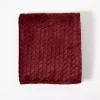 Burgundy Heavenly Herringbone Plush Throw