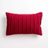 Burgundy Jules Velvet Cord Lumbar Pillow