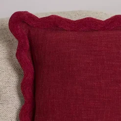 Burgundy Juna Scalloped Pillow