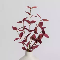 Burgundy Leaves Stems, Set of 2