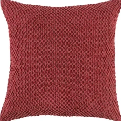 Burgundy Woven Nubby Pillow