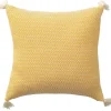 Buttercup Chevron Organic Cotton Throw Pillow