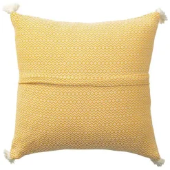 Buttercup Chevron Organic Cotton Throw Pillow