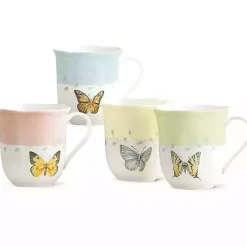 Butterfly Meadow Mugs, Set of 4