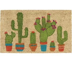 Cactus Family Coir Doormat
