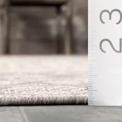 Cammie Gray Moroccan Geometric Outdoor Rug, 5x8