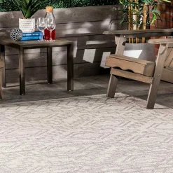 Cammie Gray Moroccan Geometric Outdoor Rug, 8x10