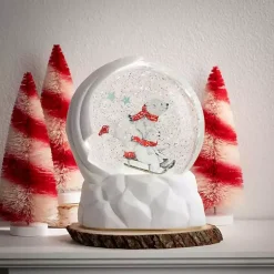 Candy Cane Bottle Brush Christmas Trees, Set of 3