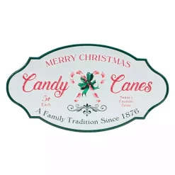 Candy Canes Metal Wall Plaque