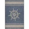 Captiva Nautical Helm Outdoor Area Rug, 5x7