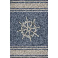 Captiva Nautical Helm Outdoor Area Rug, 7x9