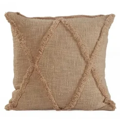 Caramel Frappe Tufted Diamond Pillow, 18 in.