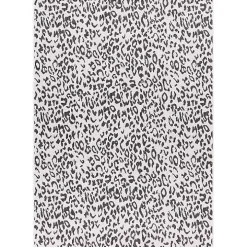 Cauli Black Leopard Print Outdoor Rug, 5x7