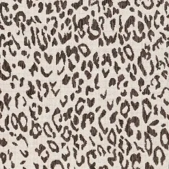 Cauli Black Leopard Print Round Outdoor Rug, 5 ft.