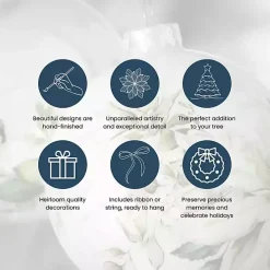 Ceramic Pine Icon Christmas Ornaments, Set of 3