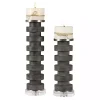 Charcoal Concrete 2-pc. Candle Holder Set