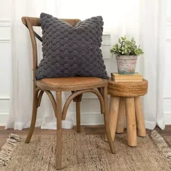 Charcoal Heavily Textured Pillow