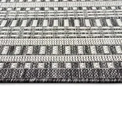 Charcoal Linear Macy Indoor/Outdoor Area Rug, 6x9