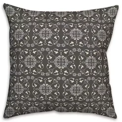 Charcoal Medallion Indoor/Outdoor Pillow