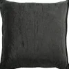 Charcoal Velvet Corduroy Flange Throw Pillow