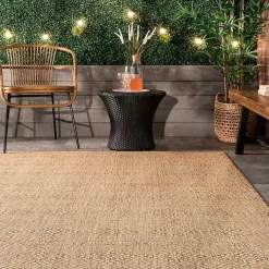 Charlotte Tan Elegant Outdoor Rug, 8x10