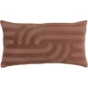 Chocolate Velvet Abstract Stripe Lumbar Pillow