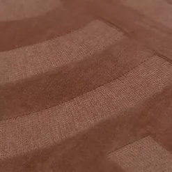 Chocolate Velvet Abstract Stripe Lumbar Pillow