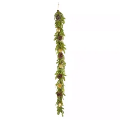 Christmas Bells Pine Garland with Pinecones, 6 ft.